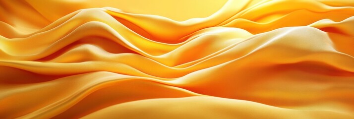 Wall Mural - Soft Yellow Drapery Waves Abstract Texture