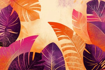 Poster - Colorful Leaves with Vibrant Textures and Patterns