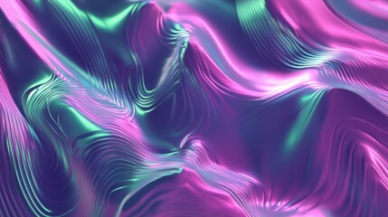 Poster - Abstract  iridescent background with flowing patterns