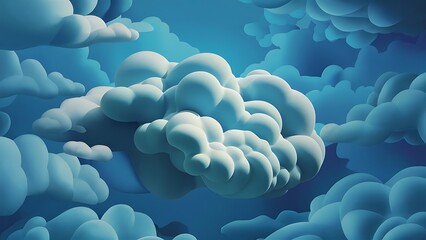 Cloudy blue sky abstract background