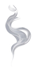 Poster - PNG Smoke swirl white monochrome.