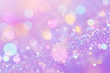 Stock Pastel glitter bokeh holiday bright illumination.