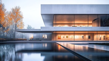 Wall Mural - Sleek waterfront design captured in stunning architectural photography pictures