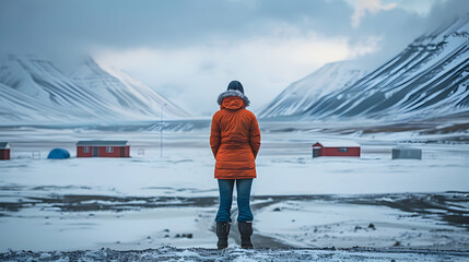 Wall Mural - Woman Arctic Svalbard