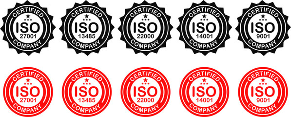 Certified company vector logo template. This design suitable for stamp, label of certivicate.