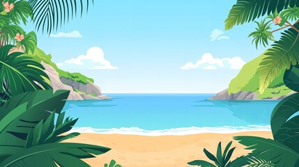 Serene Tropical Beach Scene