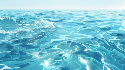 Wall Mural - Abstract Blue Water Surface Texture Background