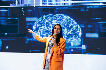 Poster - CEO speaking at event bringing together leading experts, researchers, innovators, and companies from around the globe to explore the latest developments in AI and machine learning