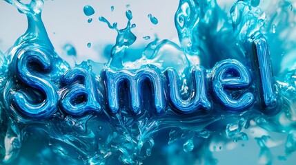 Blue Slime personalized name postcard perfect for decor.