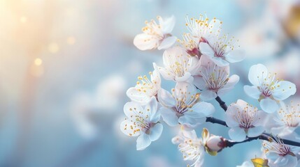 Poster - Delicate White Blossom in Spring