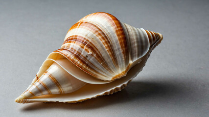 Wall Mural - Smooth seashell with plain background