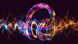 © adha - Colorful Headphones with Abstract Sound Waves