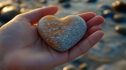 Heart Shaped Stone Found on the Beach