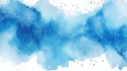 Poster - Abstract watercolor style brochure design in shades of blue