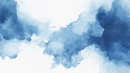 Poster - Abstract watercolor style brochure design in shades of blue