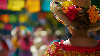 Wall Mural - Woman Mexican Fiesta