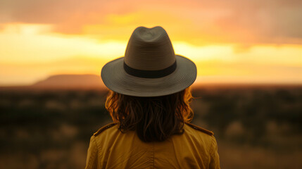 Canvas Print - Woman Serengeti Safari