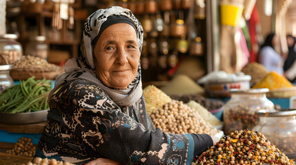 Sticker - Woman Moroccan Market