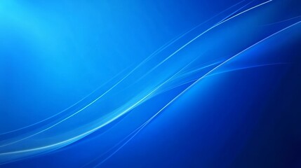 Aufkleber - Abstract blue background featuring smooth lines and flowing curves, creating a serene and modern aesthetic, ideal for design projects, digital artwork, and contemporary presentations