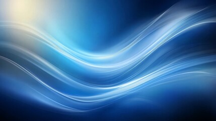 Aufkleber - Abstract blue background featuring smooth lines and flowing curves, creating a serene and modern aesthetic, ideal for design projects, digital artwork, and contemporary presentations