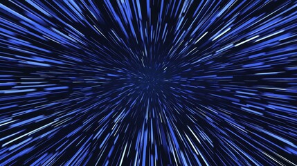 Poster - Dark blue starburst textured surface with explosive energy, dynamic rays, and abstract light effect, perfect for futuristic designs, digital innovation, and high-energy themes in modern visuals