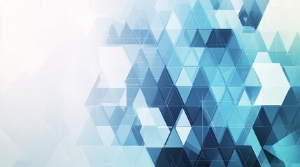Poster - Modern and trendy abstract background with geometric texture in blue and black tones, ideal for wide format designs such as banners, posters, websites, and presentations