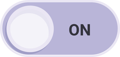 Poster - Toggle switch button set to the on position, showing a concept of activation