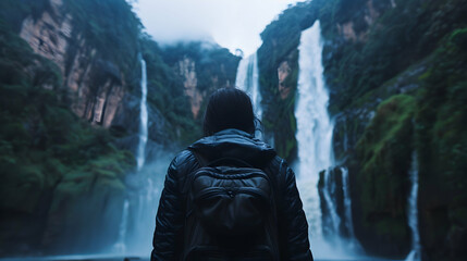 Poster - Woman Venezuelan Angel Falls