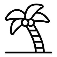 Sticker - coconut tree