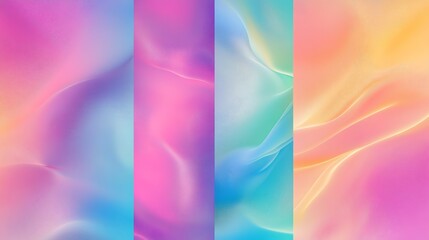 Sticker - Abstract colorful background with smooth, flowing lines.