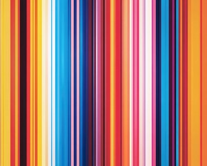 Wall Mural - Colorful striped abstract background featuring variable width lines in a dynamic design