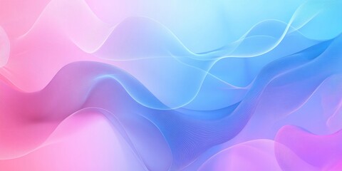 Wall Mural - Line art illustration featuring a smooth gradient of blue and pink hues in the background