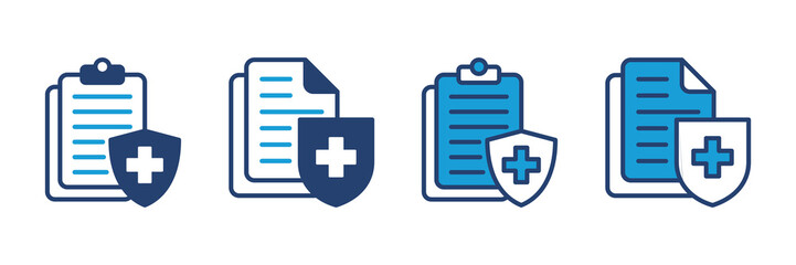 Canvas Print - Medical insurance icon vector. health insurance icon