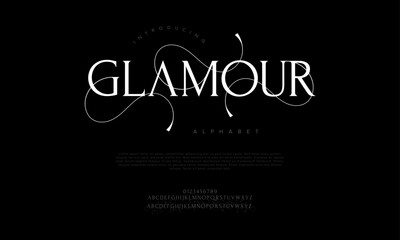 Poster - glamour typography beauty fashion elegant minimalist serif italic fonts decorative wedding vintage r