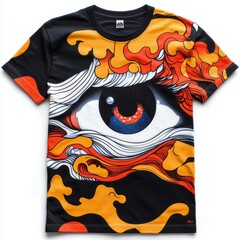 Wall Mural - Psychedelic Eye T Shirt Design