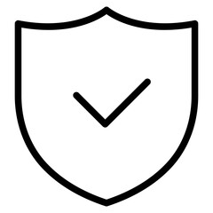 Wall Mural - shield with checkmark icon