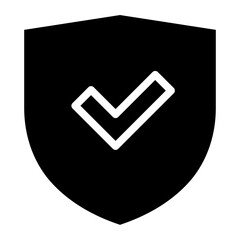 Sticker - shield with checkmark icon