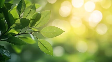 Aufkleber - Abstract background nature view with copy space using as background natural landscapeTextures Leaves cover page fresh wallpaper concept : Generative AI