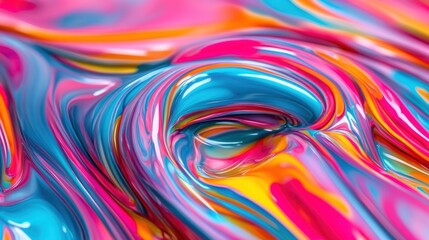Poster - Dynamic swirls of vibrant colors blend together, creating an energetic and captivating abstract design that draws the viewer's eye