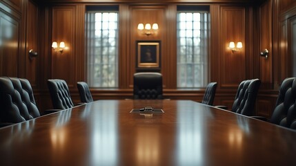 Poster - empty boardroom or meeting room : Generative AI