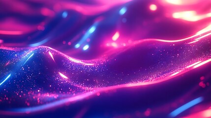Poster - Neon deep blue hot pink and vibrant purple abstract digital electro background : Generative AI