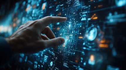 Poster - 2024 business planning and strategy concept Analytical businessman planning business growth 2024 digital marketing profit income economy stock market trends and business 2024 trend : Generative AI