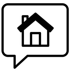 Sticker - chat with house icon