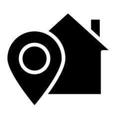 Poster - address, home location icon