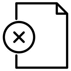 Poster - file document with cross icon	
