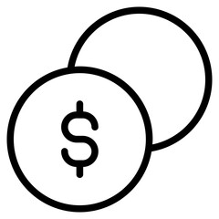 Sticker - money coin icon