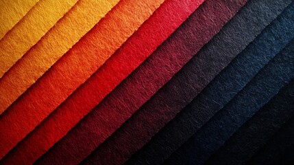 Fototapete - Texture of old craft red and black color paper background macro Structure of vintage abstract cardboard with gradient and rainbow rays pattern Felt backdrop : Generative AI