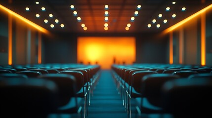 Aufkleber - Empty conference hall : Generative AI