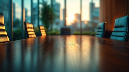 Poster - empty boardroom or meeting room : Generative AI
