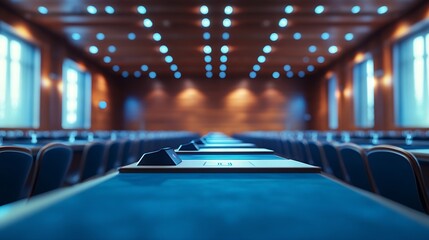 Aufkleber - interior of a conference hall : Generative AI